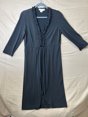 Morgan McFeeters Black Ruffle-Trim Dress